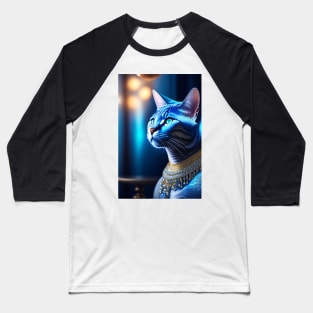 Glowing British Blue Baseball T-Shirt